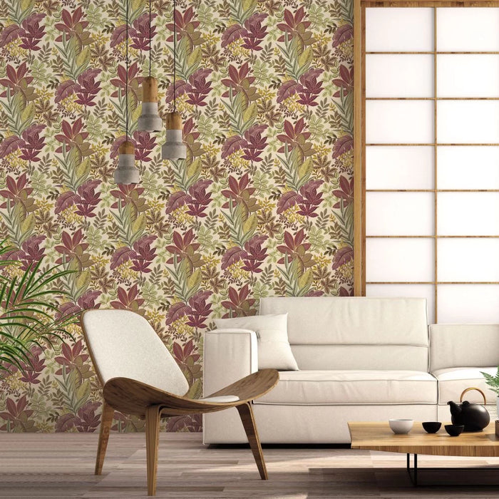 Galerie Foliage Wallpaper Maroon 18508