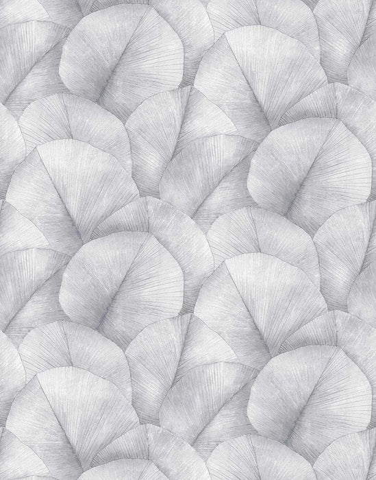 Giant Leaves Mural Silver Grey 34598