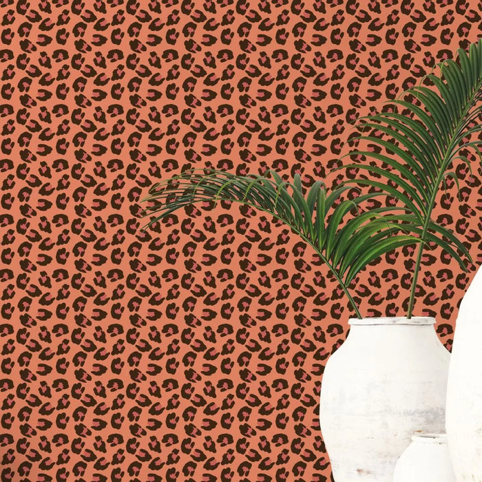 Galerie Leopard Wallpaper Orange 18538