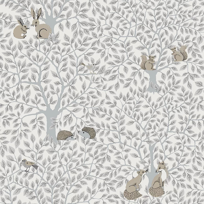 Anemone Wallpaper Per White-Grey 44112