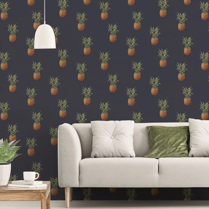 Galerie Pineapple Wallpaper Navy G45451