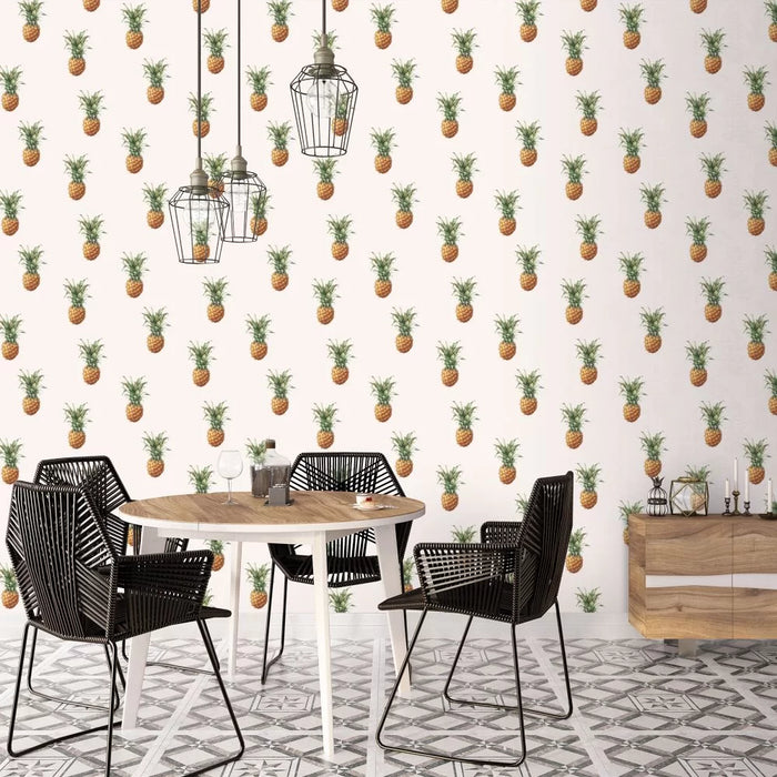 Galerie Pineapple Wallpaper White G45453