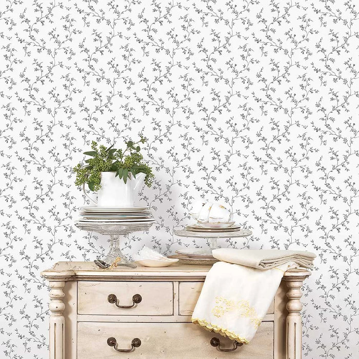 Galerie Pretty Trail Wallpaper Charcoal PF38111