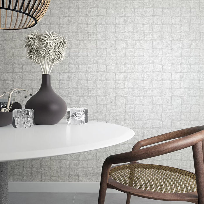 Galerie Stone Tile Wallpaper Grey 33971