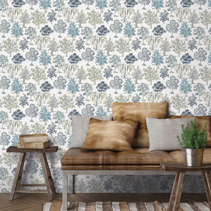 Galerie Treescape Wallpaper Blue 18556