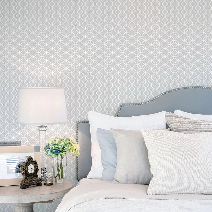 Galerie Trellis Negative Wallpaper Grey G78522