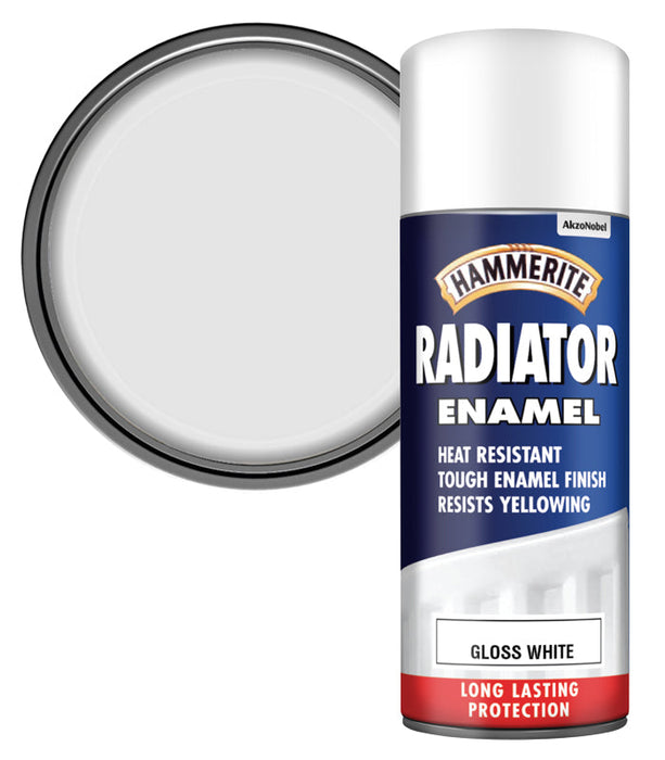 Hammerite 400ml Aerosol Radiator Enamel White