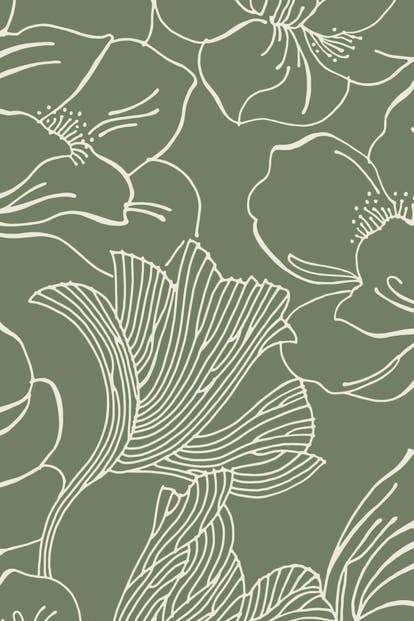 Farrow & Ball Wallpaper Helleborus BP5606 Green