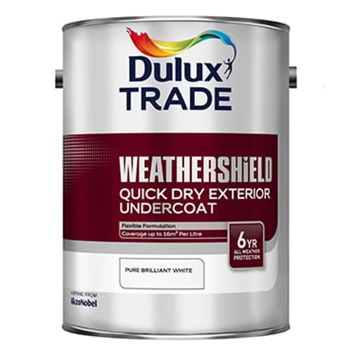 Dulux Trade Weathershield Quick Drying Flexible Exterior Undercoat Brilliant White