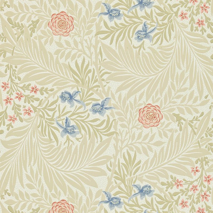 Morris & Co Larkspur Manilla/Old Rose Wallpaper