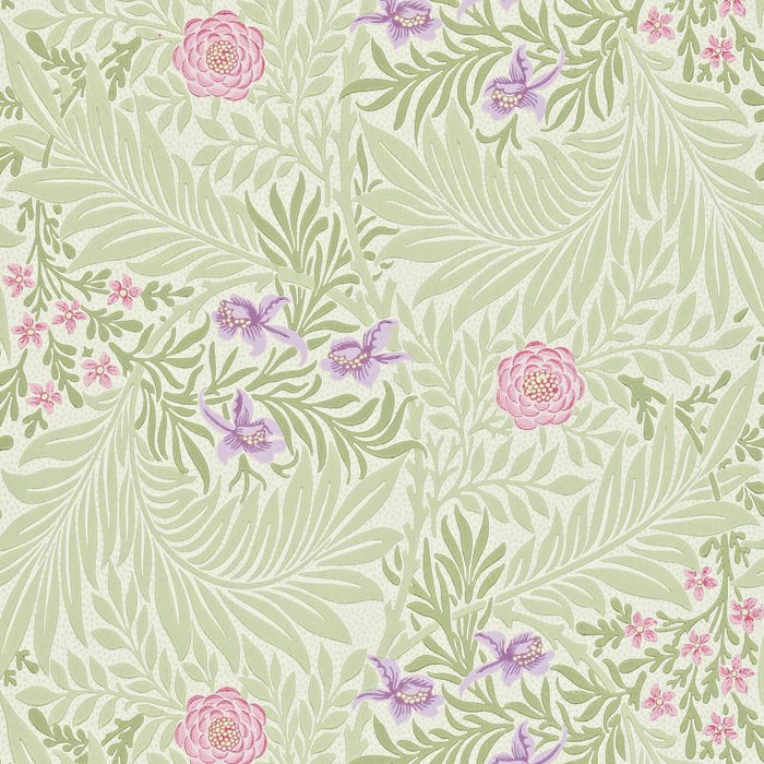 Morris & Co Larkspur Olive/Lilac Wallpaper