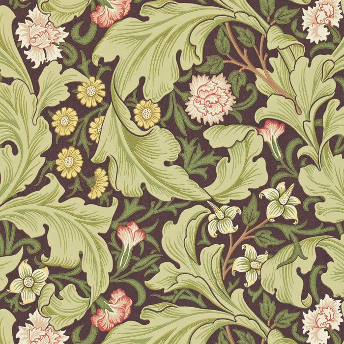 Morris & Co Leicester Chocolate/Olive Wallpaper