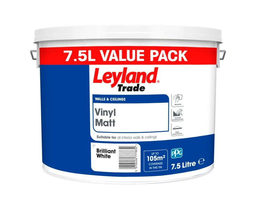 Leyland Brilliant White Vinyl Matt 7.5ltr