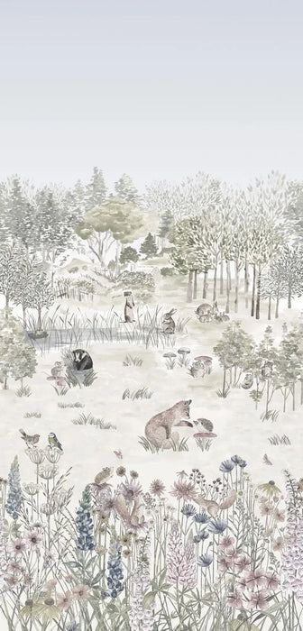 Little Greene Potter's Woodland Mural Solstice
