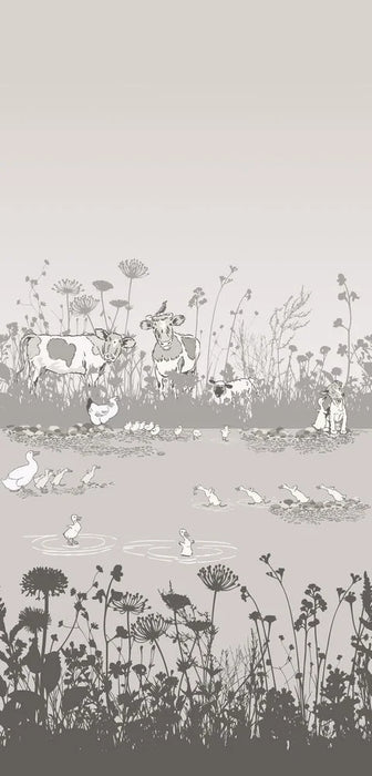 Little Greene Potter's Woodland Mural Cluck