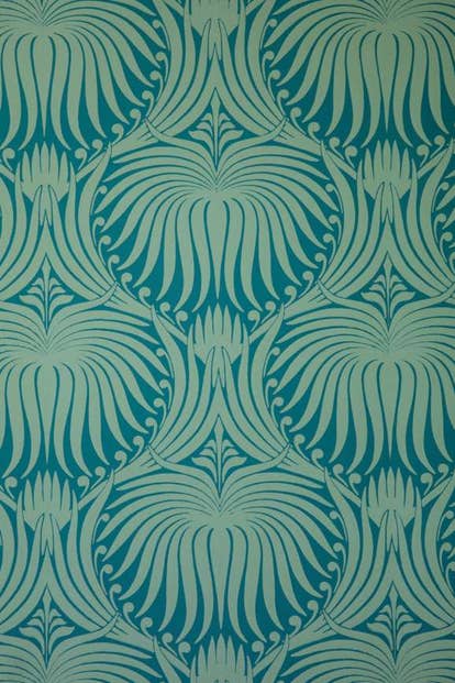 Farrow & Ball Wallpaper Lotus  BP 2064 Vardo/Breakfast Room Green