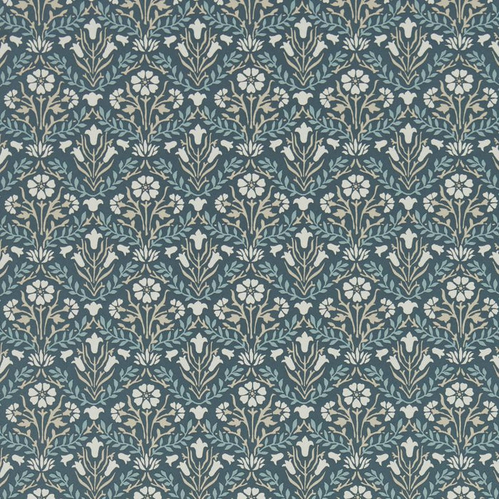 Morris & Co Bellflowers Indigo/Linen Wallpaper