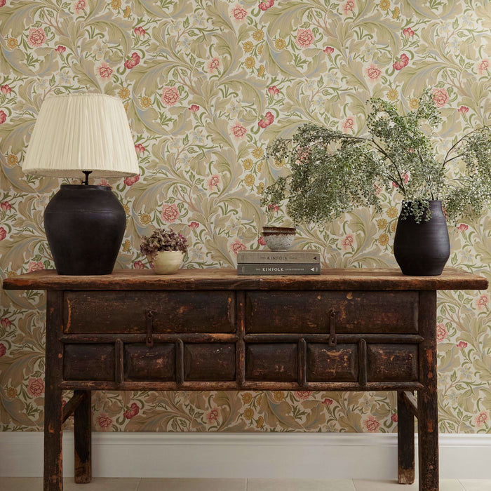 Morris & Co Leicester Marble/Rose Wallpaper