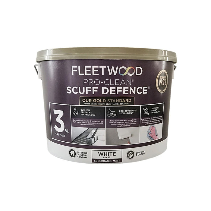 Fleetwood Pro-Clean Scuff Defence 10L Scrubbable Matt White