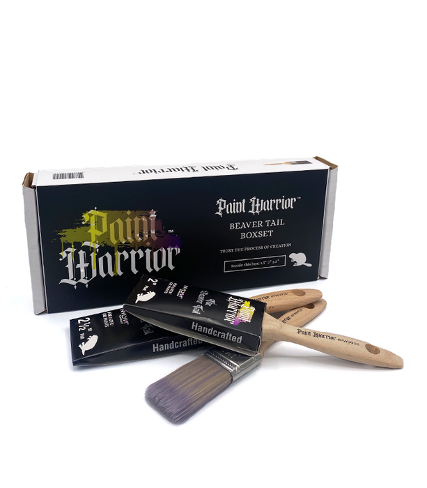 Paint Warrior Beaver Tail Paint Paint Brush Boxset