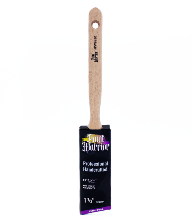 Paint Warrior Semi Oval Angled Long Handle Paint Brush