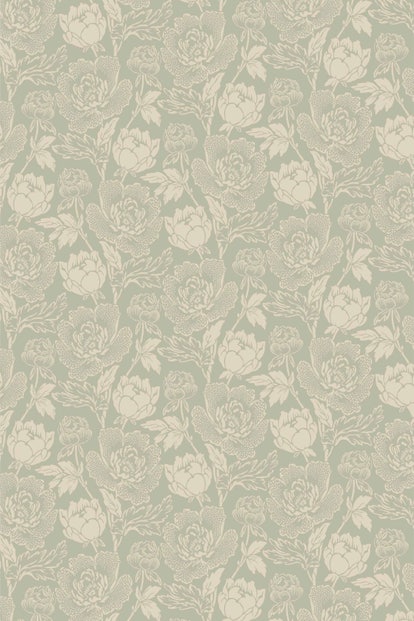 Farrow & Ball Wallpaper Peony BP2313 Cream/Duck Egg Green