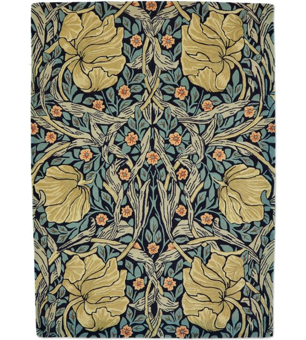 Morris & Co Oak Rug Pimpernel Indigo