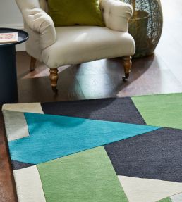 Harlequin Popover Rug Amazonia/Sea Glass/Forest/Japanese Ink