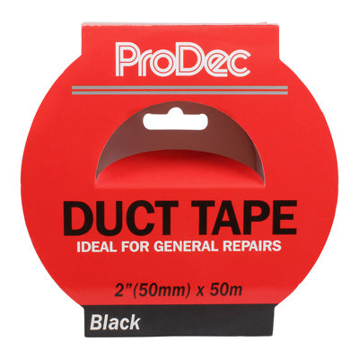ProDec 2" x 50m Black Duct Tape - PTDT50B