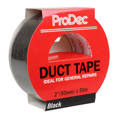 ProDec 2" x 50m Black Duct Tape - PTDT50B