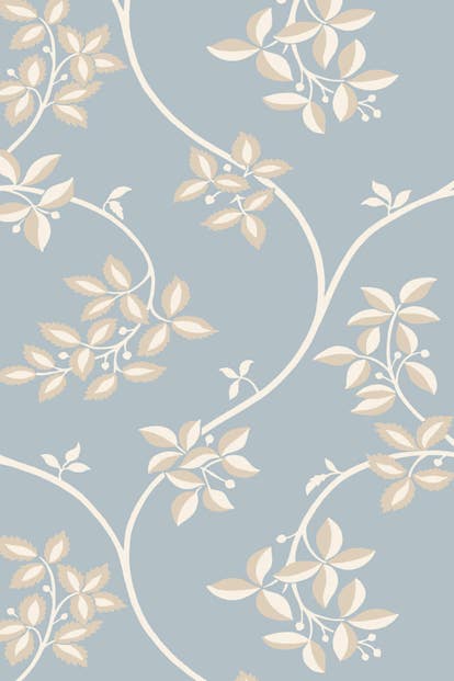 Farrow & Ball Wallpaper Ringwold BP1647 White/Blue