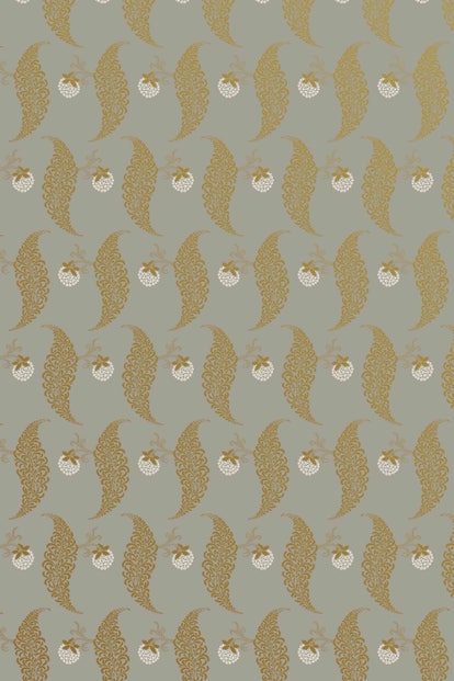 Farrow & Ball Wallpaper Rossyln BP1938 Metallic Gold / Olive