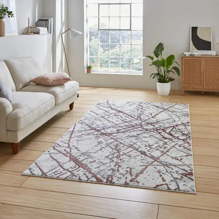 Artemis B8403A Pink/Silver Modern Abstract Rug
