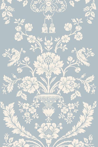 Farrow & Ball Wallpaper St Antoine BP946 White/Sky Blue