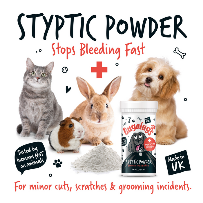 Bugalugs 50gm Styptic Powder for Minor Pet Cuts & Scratches
