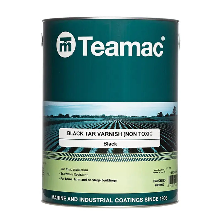 Teamac 5ltr Black Tar Varnish Gloss