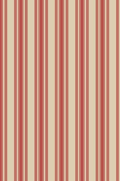 Farrow & Ball Wallpaper Tented Stripe ST1351 Beige / Red