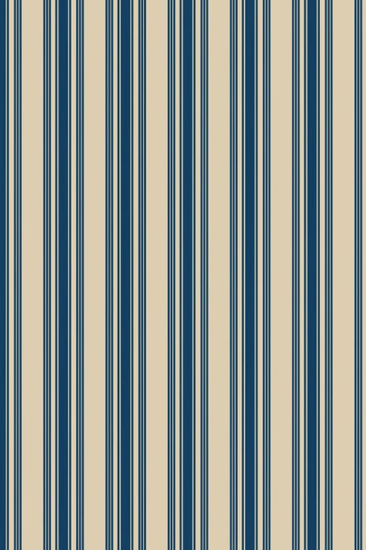 Farrow & Ball Wallpaper Tented Stripe ST1372 Teal / Beige