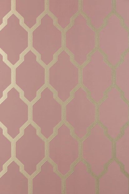 Farrow & Ball Wallpaper Tessella Pink/Gilver BP 3612