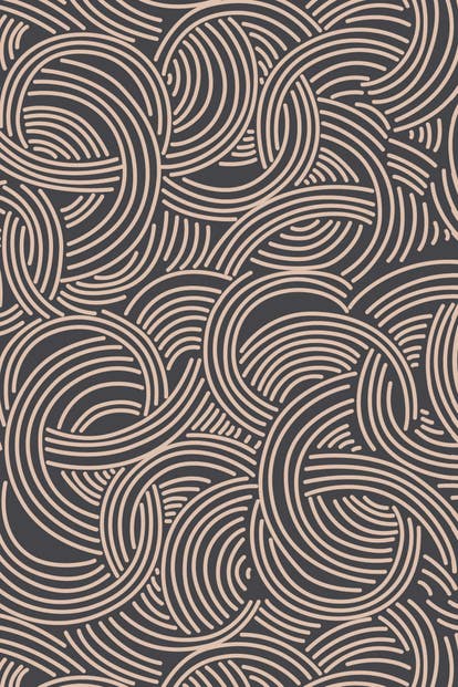 Farrow & Ball Wallpaper Tourbillon BP 4807 Black/Beige