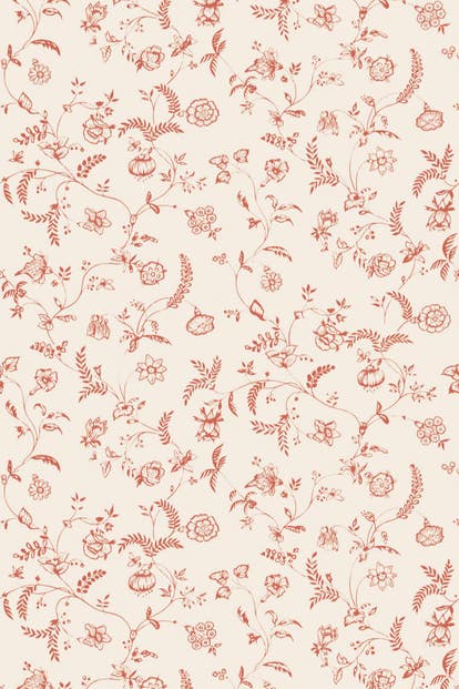 Farrow & Ball Wallpaper Uppark BP533 Red/Off White