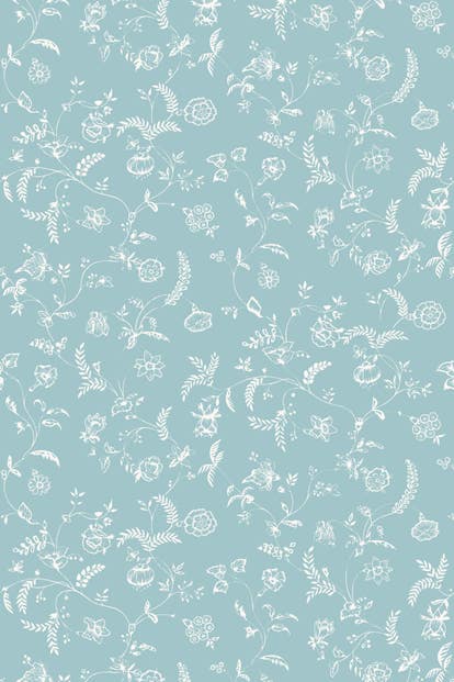 Farrow & Ball Wallpaper Uppark BP553 White/Sky Blue