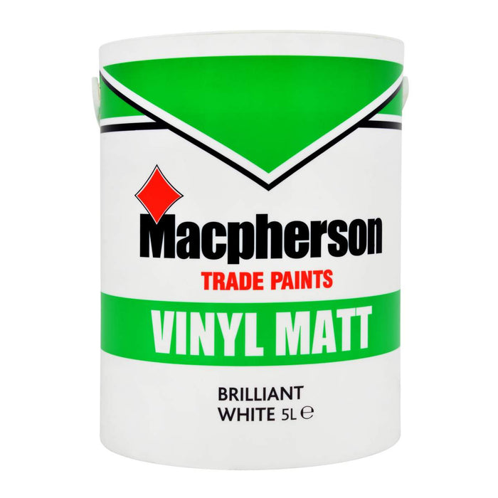 Macphersons Brilliant White 5ltr Vinyl Matt