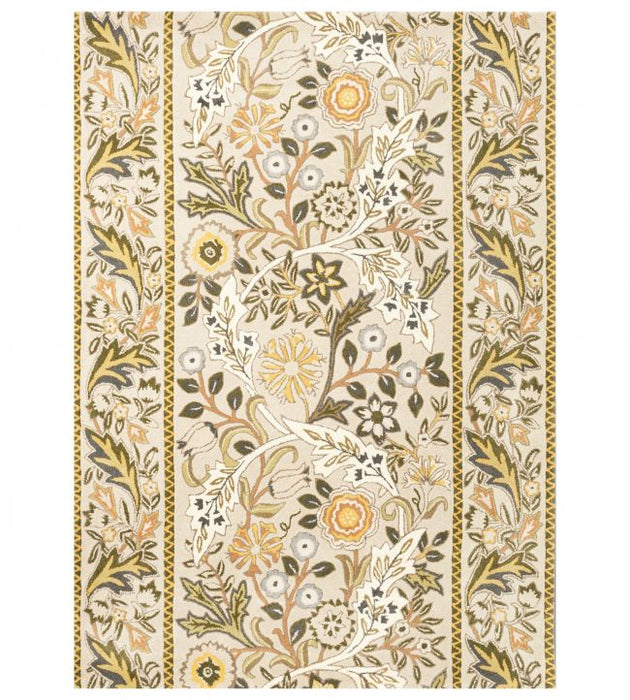 Morris & Co Oak Rug Wilhelmina Linen Mustard