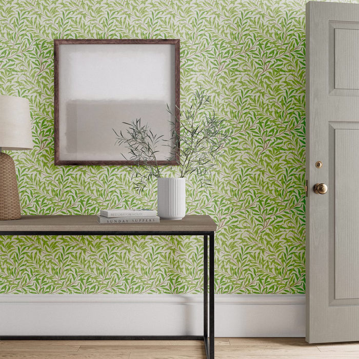 Morris & Co Willow Bough Leaf Green Wallpaper