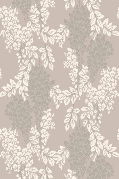 Farrow & Ball Wallpaper Wisteria BP2202 Off White/Taupe