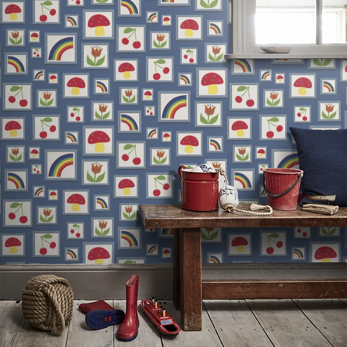 Little Greene Wallpaper Balance Woad