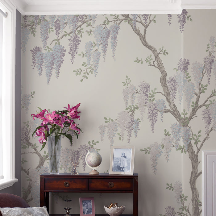 Laura Ashley Wisteria Garden Mural 3M X 2.8M Pale Iris 113412