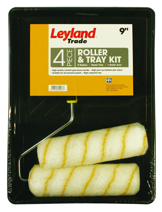 Leyland Trade 9" 4 Piece Roller & Tray Kit