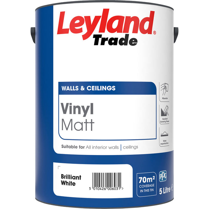 Leyland Trade Colour 5ltr Vinyl Matt (Pastels Only)